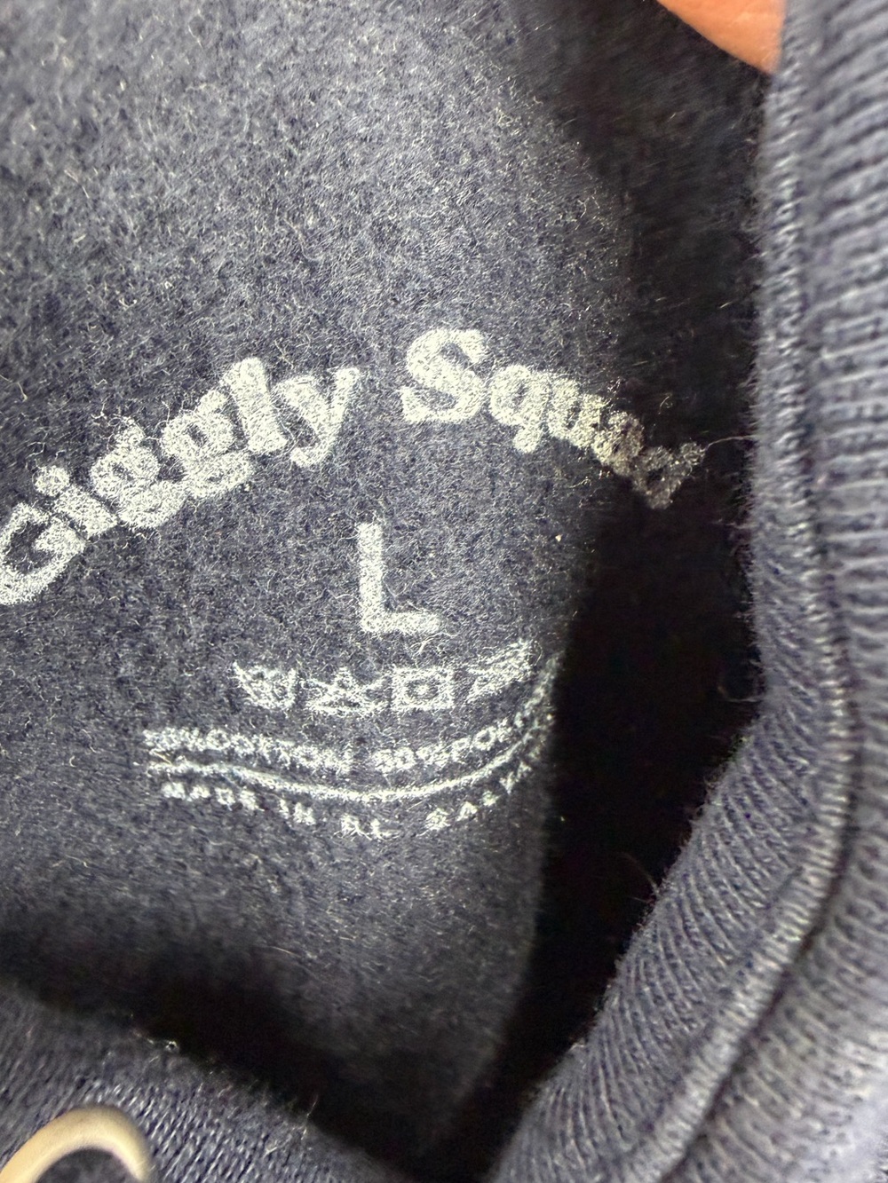 Giggly Squad We Can’t Be Managed Navy Pink Graphic Hoodie Size L - Picture 4 of 6